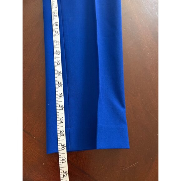 Black Label by Evan-Picone Straight-Leg Career Pants True Cobalt Blue Size 4 - Picture 10 of 11